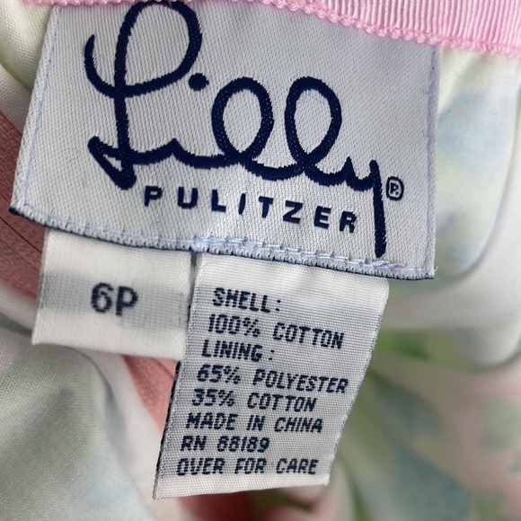 Lilly Pulitzer White Label Patchwork Skirt Size 6P - Picture 5 of 5